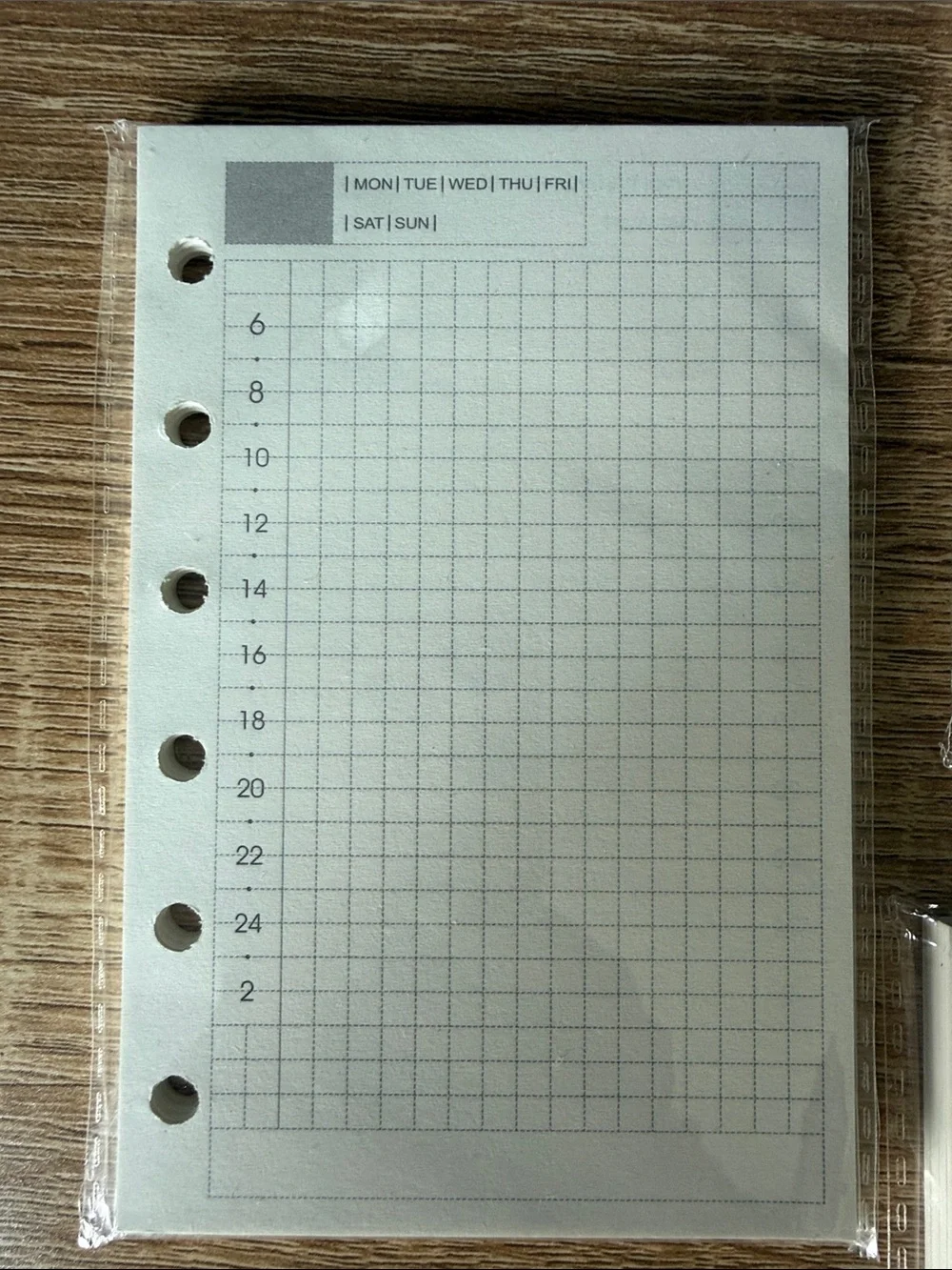 NWT Paper Planner Refill Pack - 6 Ring White To-Do & Weekly Pages for Agenda